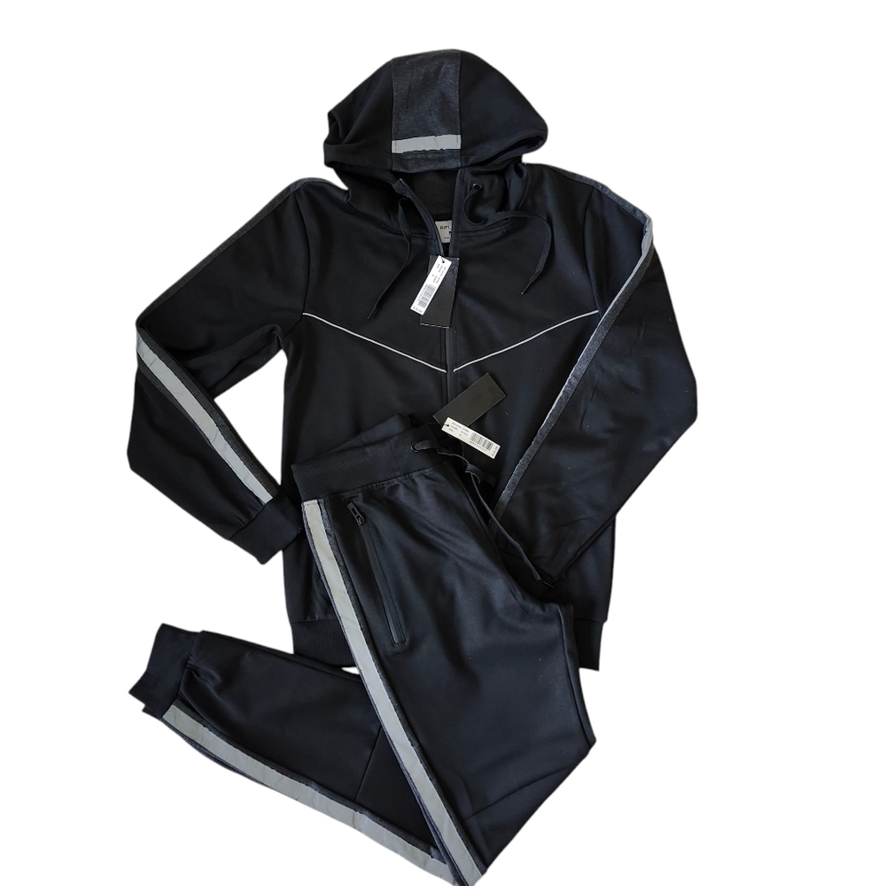 Men’s Black Jogger Set - Size Medium (Runs Small)